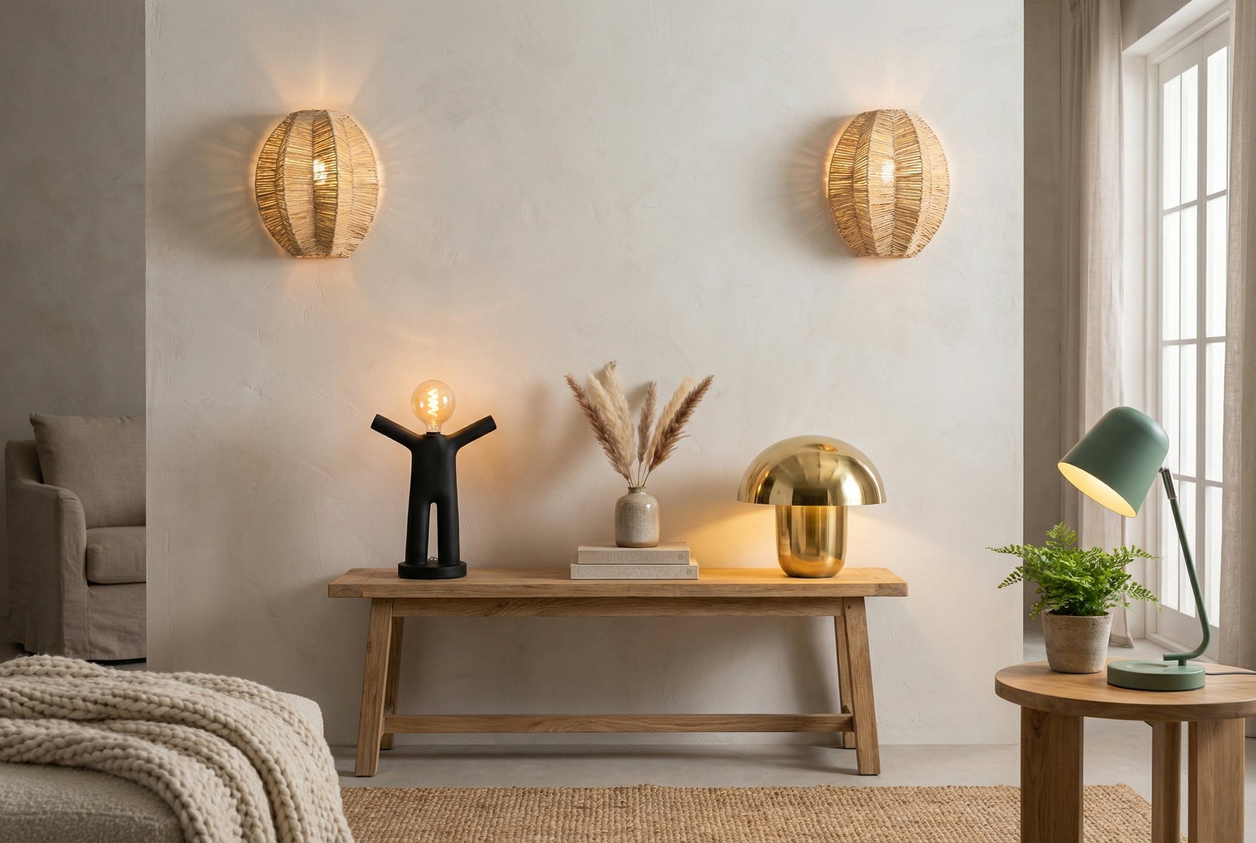 5 Different lamps used in one room
