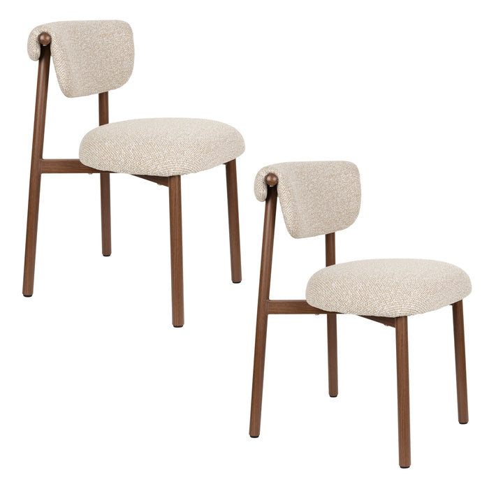 Eetkamerstoel Lee Polyester Beige 57x46 cm