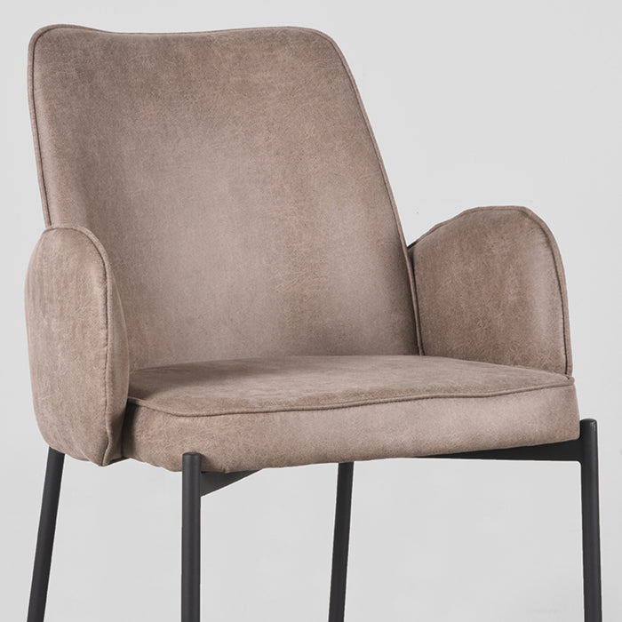 Label51 Eetkamerstoel Joni - Taupe - Micro Suede-Eetkamerstoelen-LABEL51
