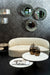 Beige polyester vloerlamp Bohne van PTMD, 102x171 cm, in een stijlvol modern interieur.