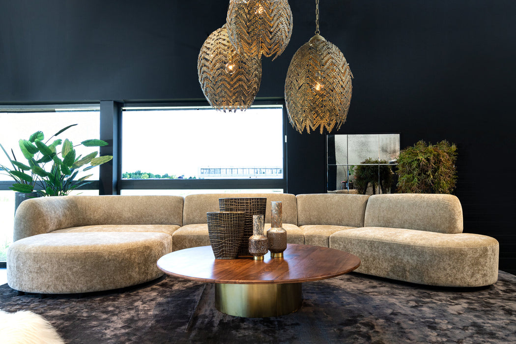 2-Sitzer-Sofas 2-Sitzer-Sofa Lujo Bank Creme Fiore Stoff 2 Sitzer Element