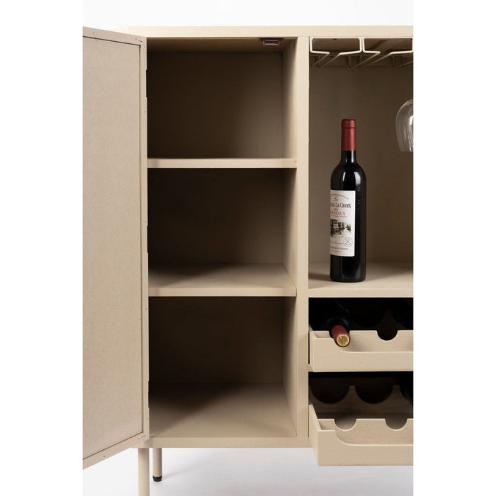 2de kans Amaya Wijnkast Laag 90x38x100 cm-Wijnkasten-Creating Home