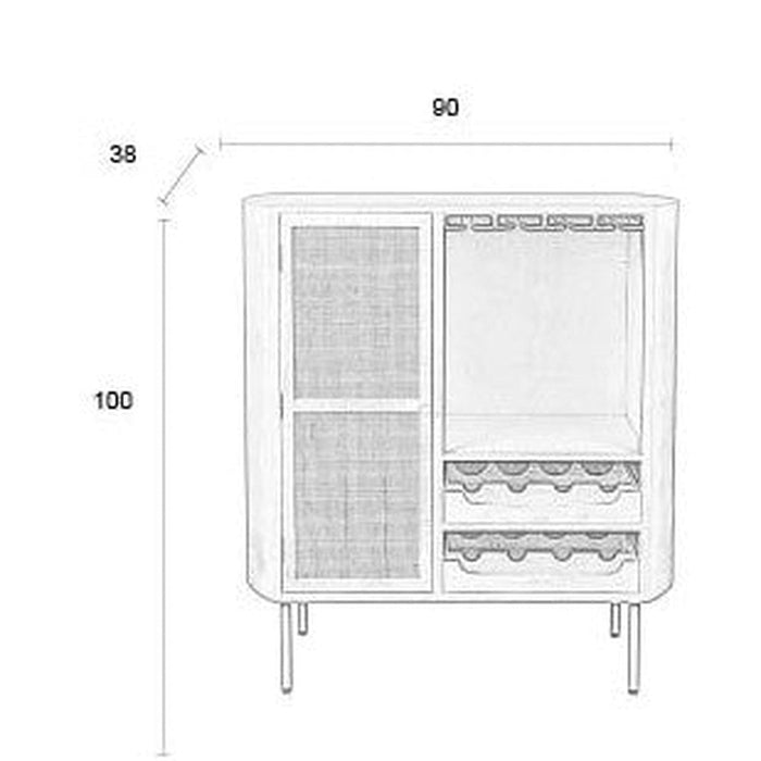2de kans Amaya Wijnkast Laag-Wijnkasten-Creating Home