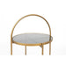 2de kans Bijzettafel Maeve | metaal met Glas | Goud-Bijzettafels-Creating Home