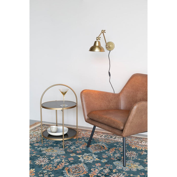 2de kans Bijzettafel Maeve | metaal met Glas | Goud-Bijzettafels-Creating Home