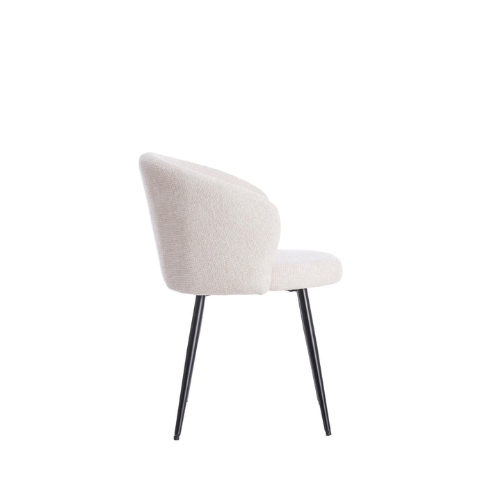 2de kans Eetkamerstoel Radaja - Crème - 58x58x78cm-Eetkamerstoelen-Light & Living