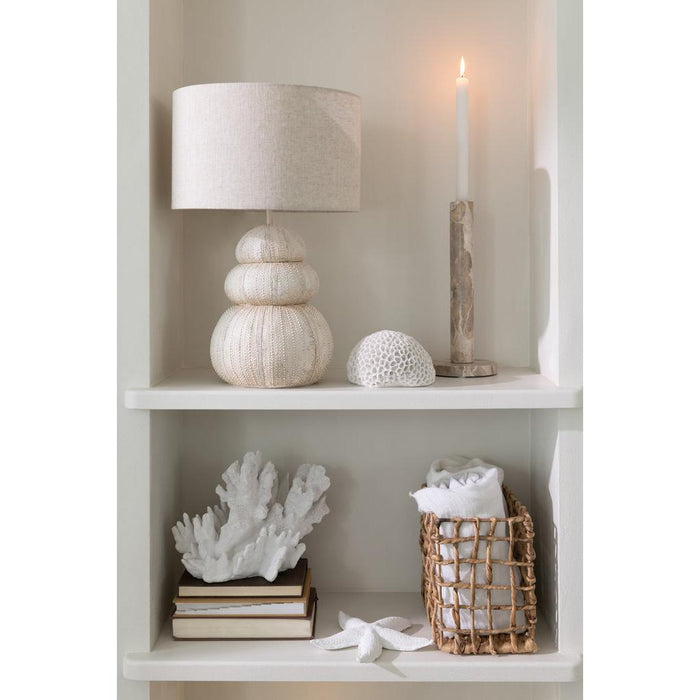 2de kans J-Line Lamp Zee-egel poly beige-Tafellampen-J-Line