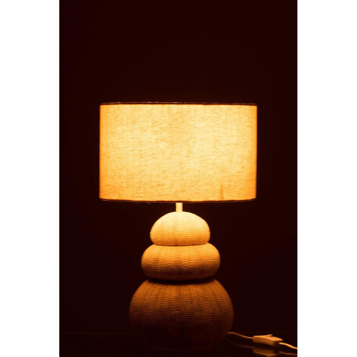 2de kans J-Line Lamp Zee-egel poly beige-Tafellampen-J-Line