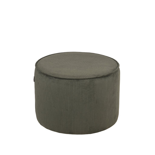 2de kans Poef Tibo Army Ribcord 55 cm Rond 55x55x40-Poefs-LABEL51