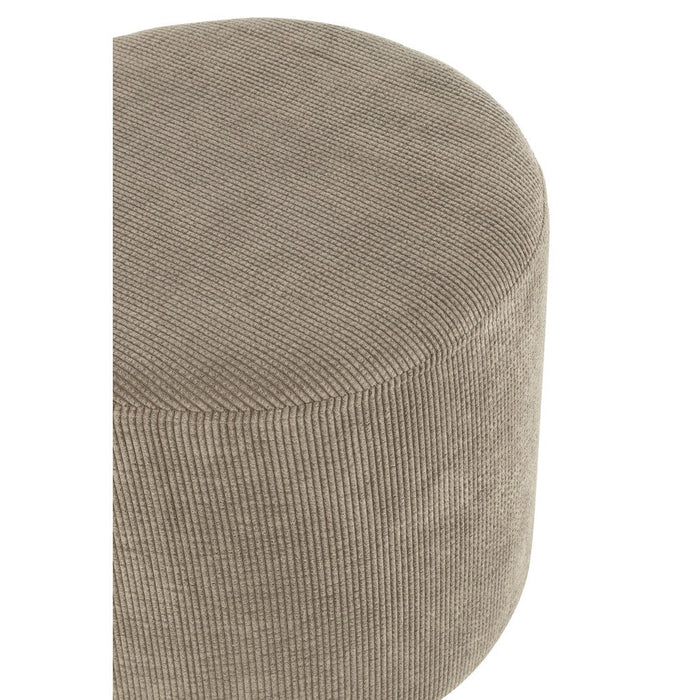 2de kans Pouf Strepen Velvet Grey-Poefs-J-Line