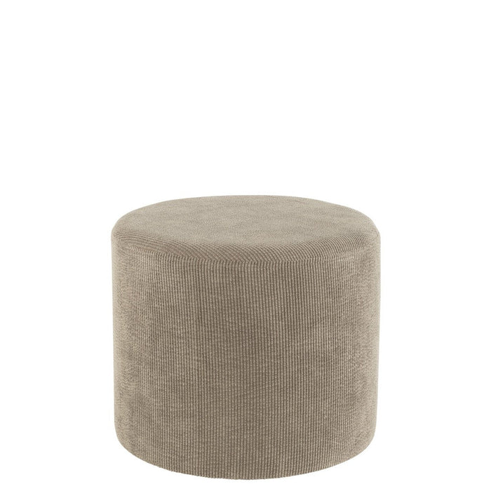 2de kans Pouf Strepen Velvet Grey-Poefs-J-Line