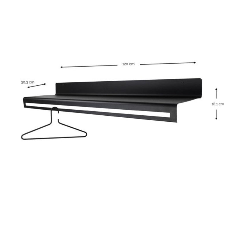 2de kans SWAY 120 Wandkapstok - Zwart-Kapstokken-Spinder