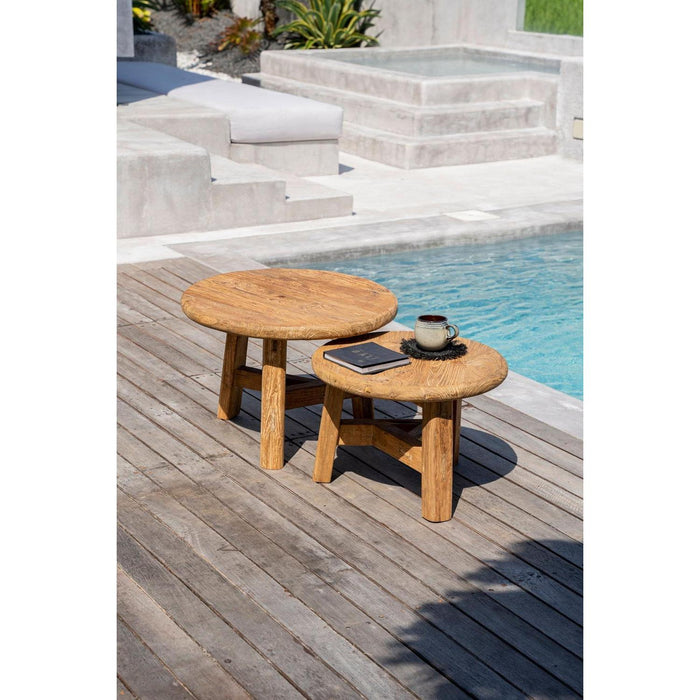 2de kans massief Teak Fusuma Salontafel - M - 60 cm-Salontafels-Bazar Bizar