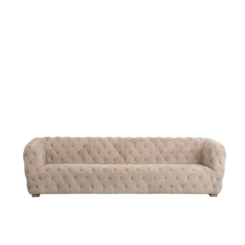 3-zitsbank Beige Leer 88x241 cm-3-Zitsbanken-J-Line