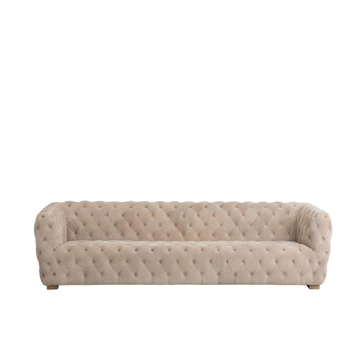 3-zitsbank Beige Leer 88x241 cm-3-Zitsbanken-J-Line