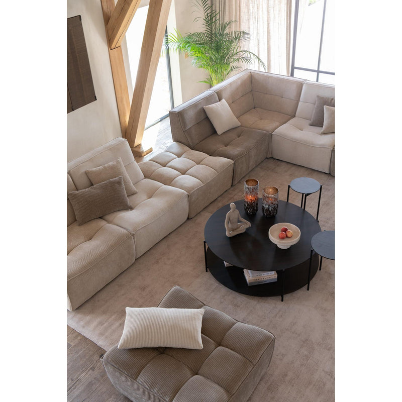3-zitsbank Beige Stof 98 cm 98x98x83 cm-3-Zitsbanken-J-Line