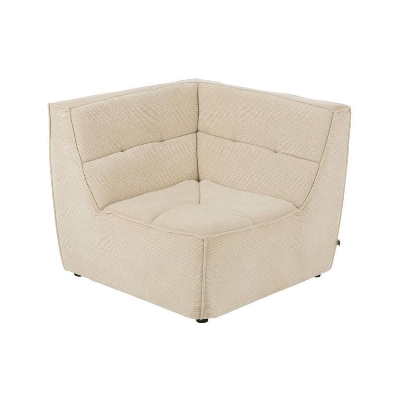 3-zitsbank Beige Stof 98 cm 98x98x83 cm-3-Zitsbanken-J-Line