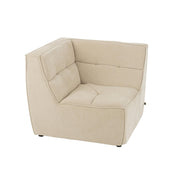 3-zitsbank Beige Stof 98 cm 98x98x83 cm-3-Zitsbanken-J-Line