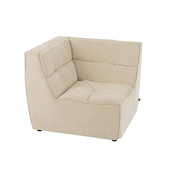 3-zitsbank Beige Stof 98 cm 98x98x83 cm-3-Zitsbanken-J-Line