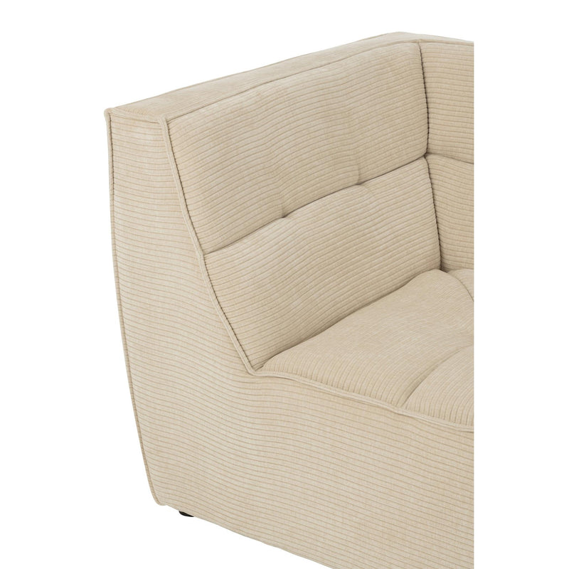 3-zitsbank Beige Stof 98 cm 98x98x83 cm-3-Zitsbanken-J-Line