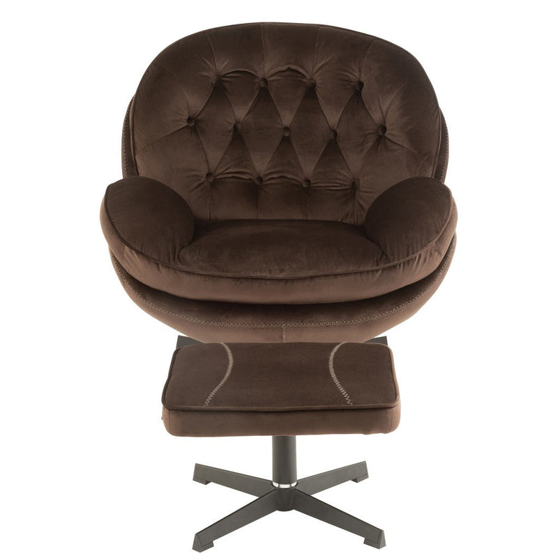 3-zitsbank Bruin Metaal 88 cm 88x83x84 cm-3-Zitsbanken-J-Line