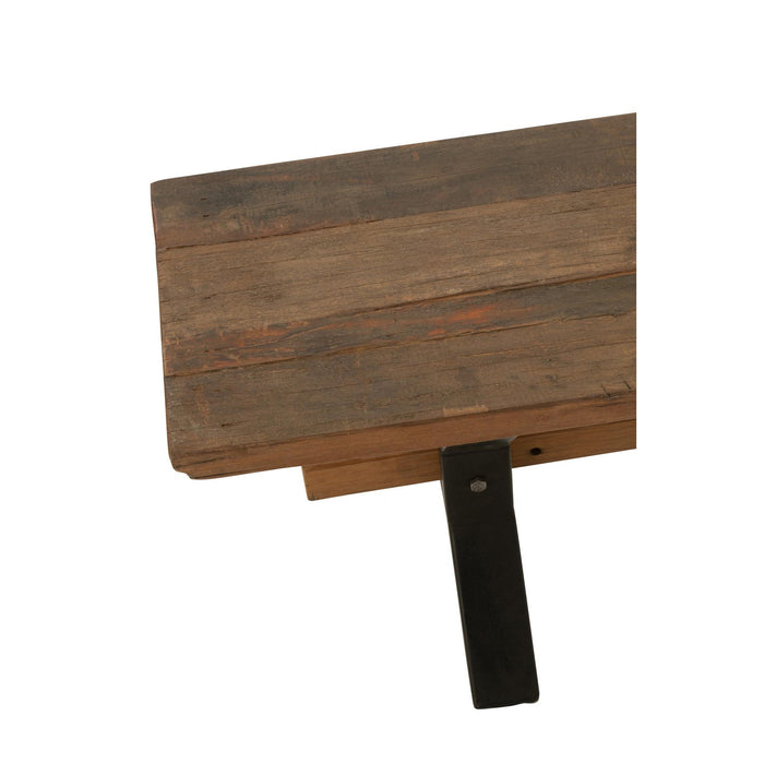 3-zitsbank Bruin Recycled hout 35x180 cm-3-Zitsbanken-J-Line
