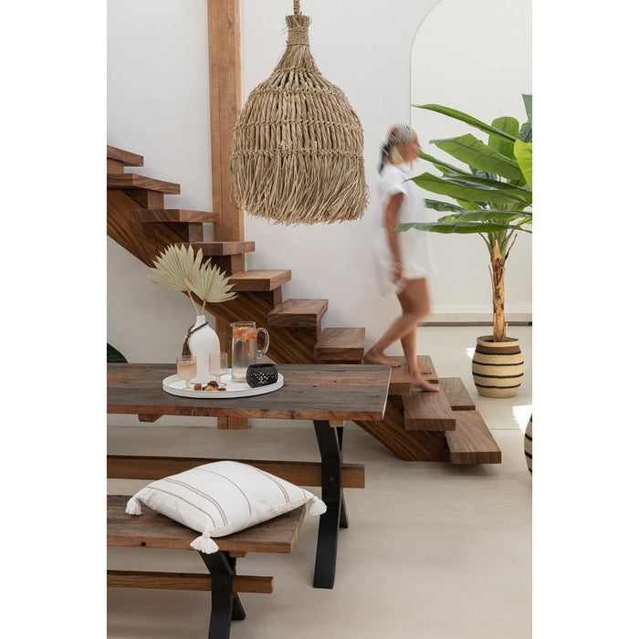 3-zitsbank Bruin Recycled hout 35x180 cm-3-Zitsbanken-J-Line