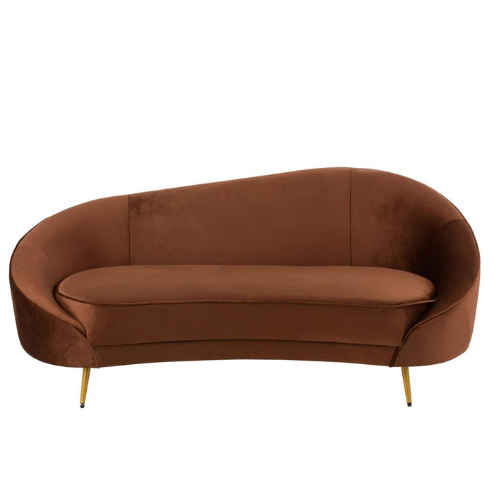 3-zitsbank Bruin Stof 85x180 cm-3-Zitsbanken-J-Line
