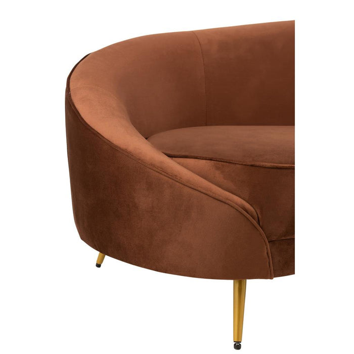 3-zitsbank Bruin Stof 85x180 cm-3-Zitsbanken-J-Line