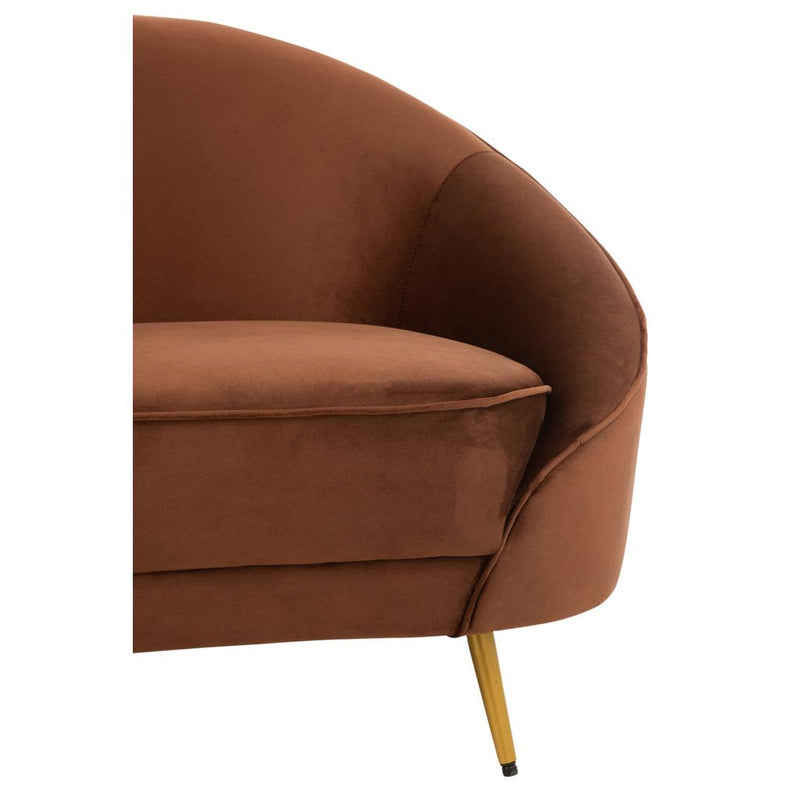 3-zitsbank Bruin Stof 85x180 cm-3-Zitsbanken-J-Line