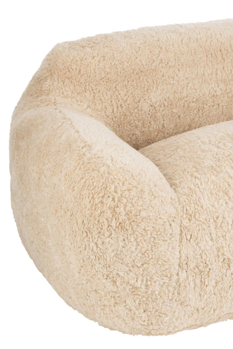 3-zitsbank Crème Polyester L 110x152 cm Crème/ivoor 46452