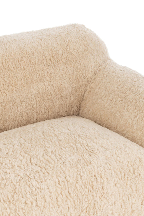3-zitsbank Crème Polyester L 110x152 cm Crème/ivoor 46452