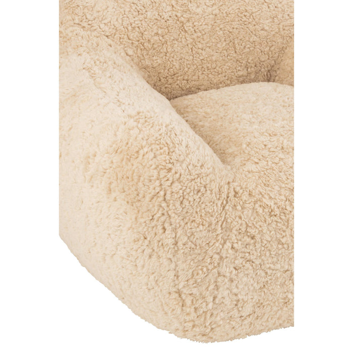 3-zitsbank Crème Polyester S 98 cm - Crème/ivoor-3-Zitsbanken-J-Line