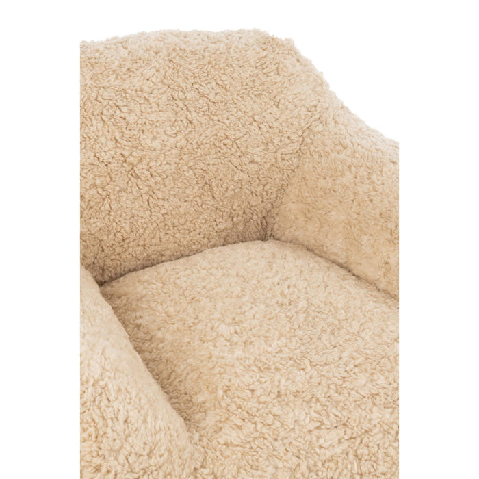 3-zitsbank Crème Polyester S 98 cm - Crème/ivoor-3-Zitsbanken-J-Line