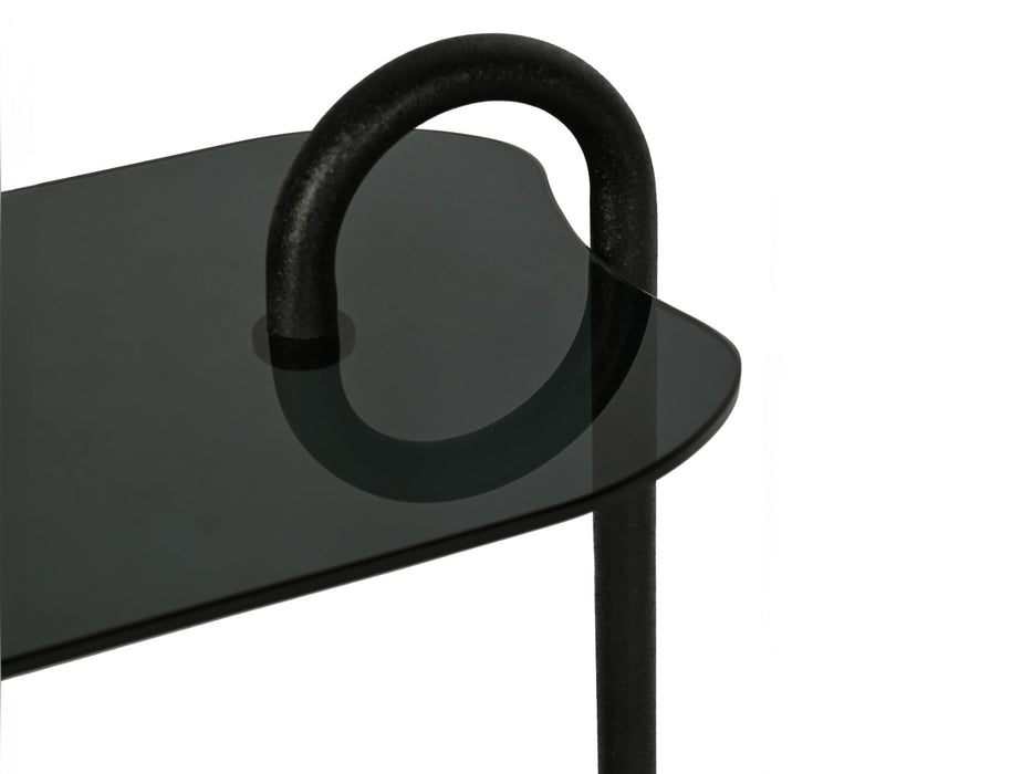 3-zitsbank Glas Zwart 48x30 cm-3-Zitsbanken-Brix