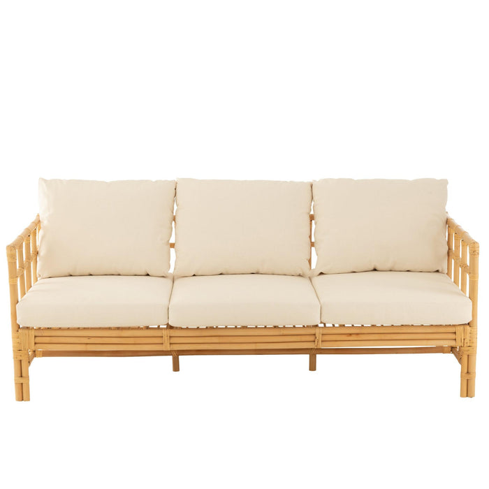 3-zitsbank Naturel Linnen 73x187 cm-3-Zitsbanken-J-Line