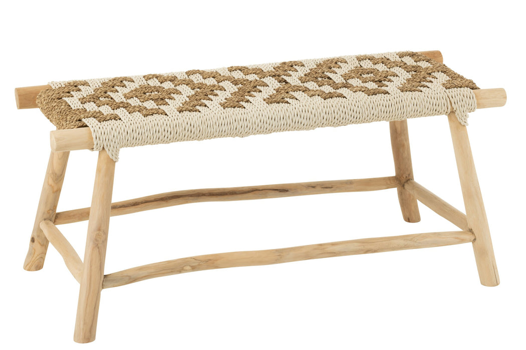 3-zitsbank Naturel Zeegras 35x100 cm-3-Zitsbanken-J-Line