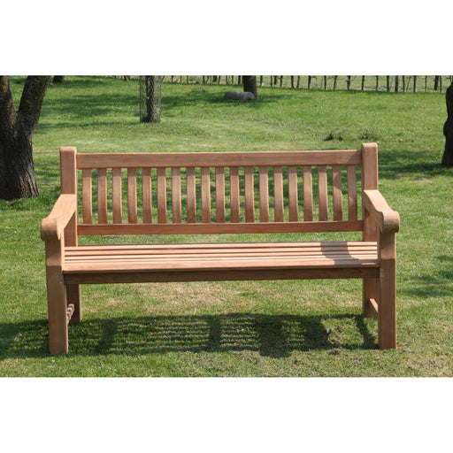 3-zitsbank Patrick Fat Teakhout Naturel hout 166x50 cm-3-Zitsbanken-Livingfurn