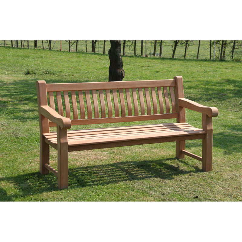 3-zitsbank Patrick Fat Teakhout Naturel hout 166x50 cm-3-Zitsbanken-Livingfurn