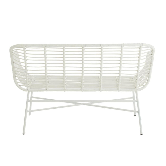 3-zitsbank Wit ijzer 65x128 cm-3-Zitsbanken-J-Line