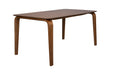 Eettafel Table Walnut veneer, Rubber wood Bruin 90x160, productafbeelding
