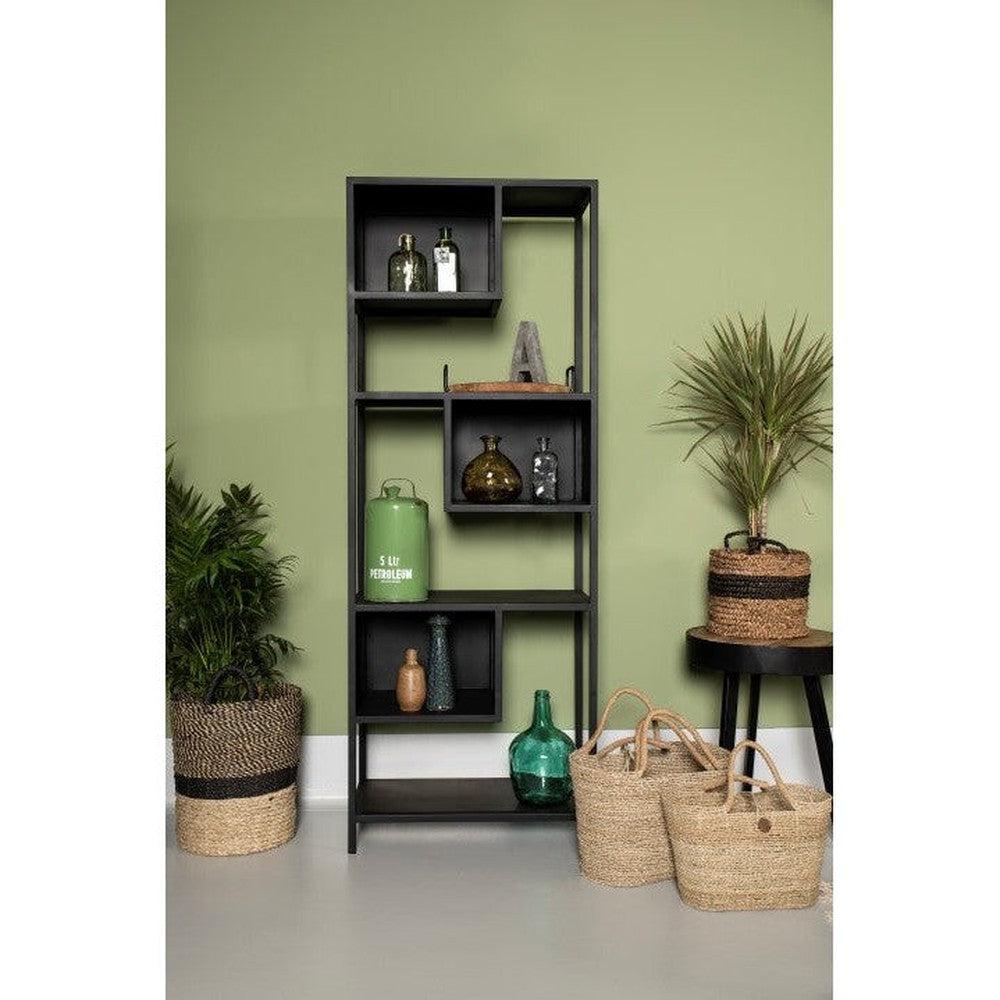 8768853279007-5-Open-vakkenkast-Manhattan-65x35x175-Zwart-Metaal-Storage-cupboards-HSM-Collection-5