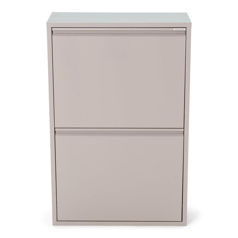 Afvalemmers GIGI 4 Staal Silky Taupe 60x25x92cm Spinder Design-Opbergdozen en manden-Spinder