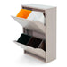 Afvalemmers GIGI 4 Staal Silky Taupe 60x25x92cm Spinder Design-Opbergdozen en manden-Spinder