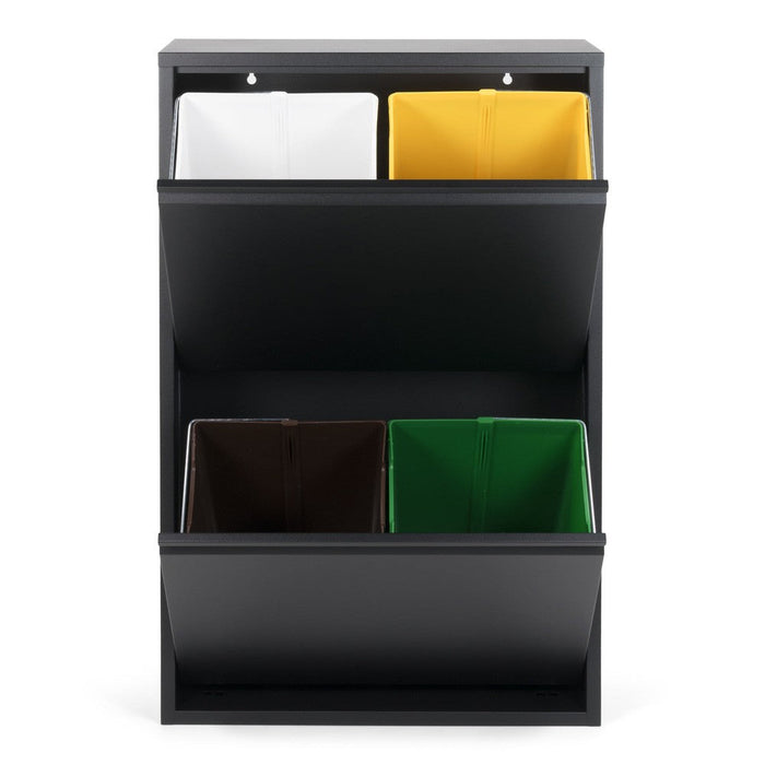 Afvalemmers GIGI 4 Staal Zwart 60x25x92cm Spinder Design-Opbergdozen en manden-Spinder