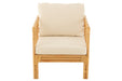 Arm Chair Elise+Cushion Rattan/Textile Natural/White-Fauteuils-J-Line