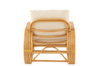 Arm Chair+Cushion Rattan/Textile Natural/White-Fauteuils-J-Line