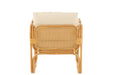 Arm Chair+Cushion Rattan/Textile Natural/White-Fauteuils-J-Line