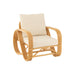 Arm Chair+Cushion Rattan/Textile Natural/White-Fauteuils-J-Line