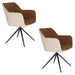 Armchair Daley Beige/Brown-Eetkamerstoelen-Creating Home